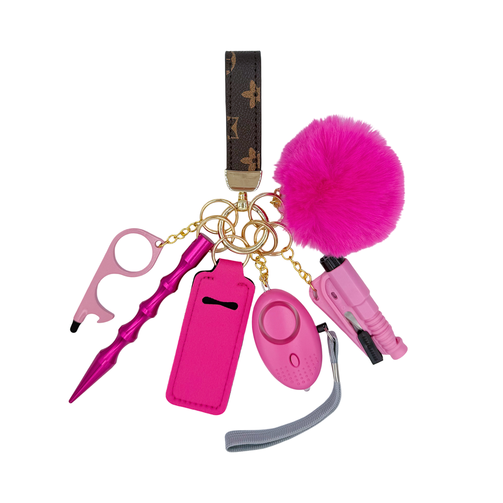 Brown & Hot Pink Monogram