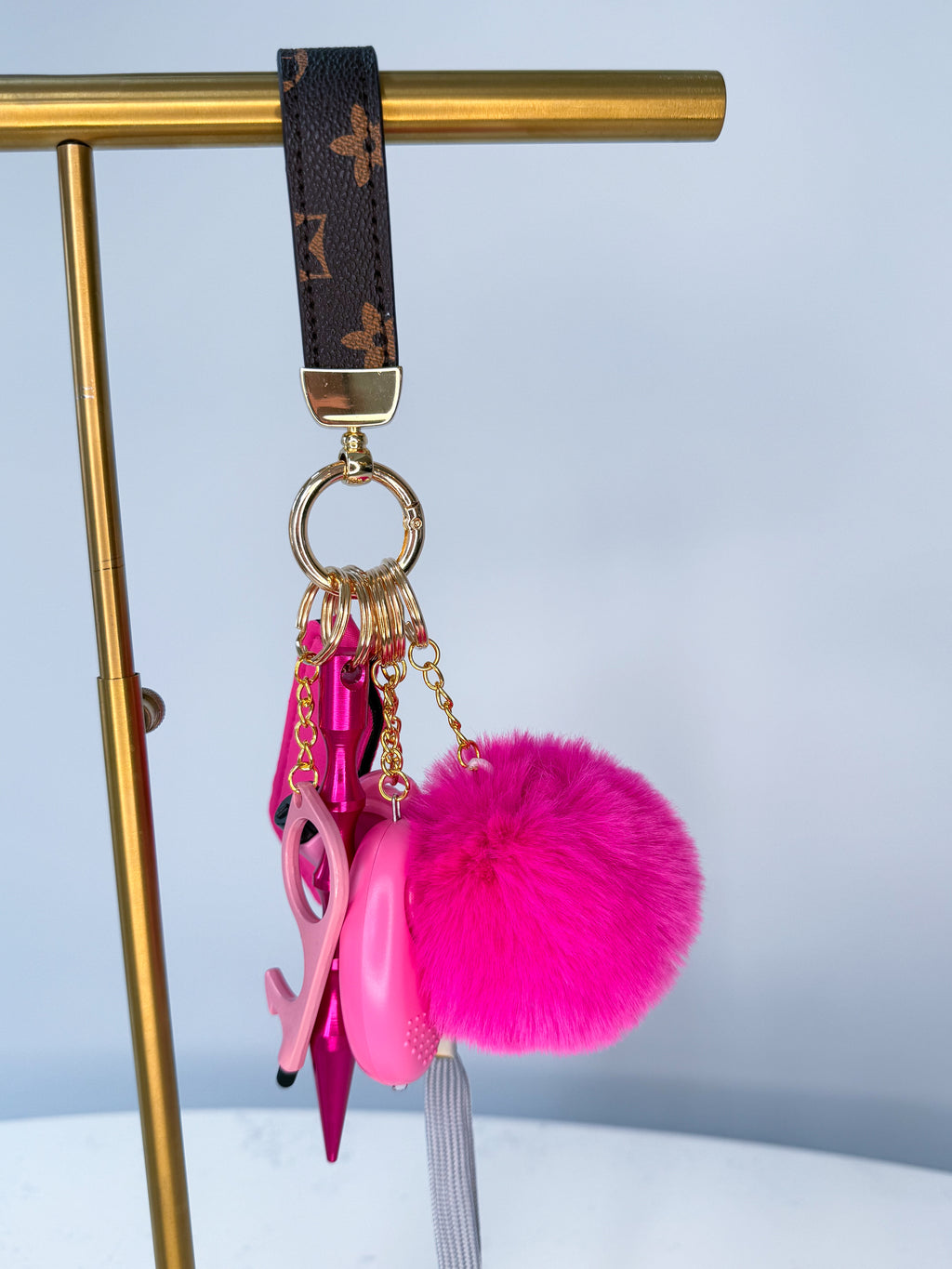 Brown & Hot Pink Monogram