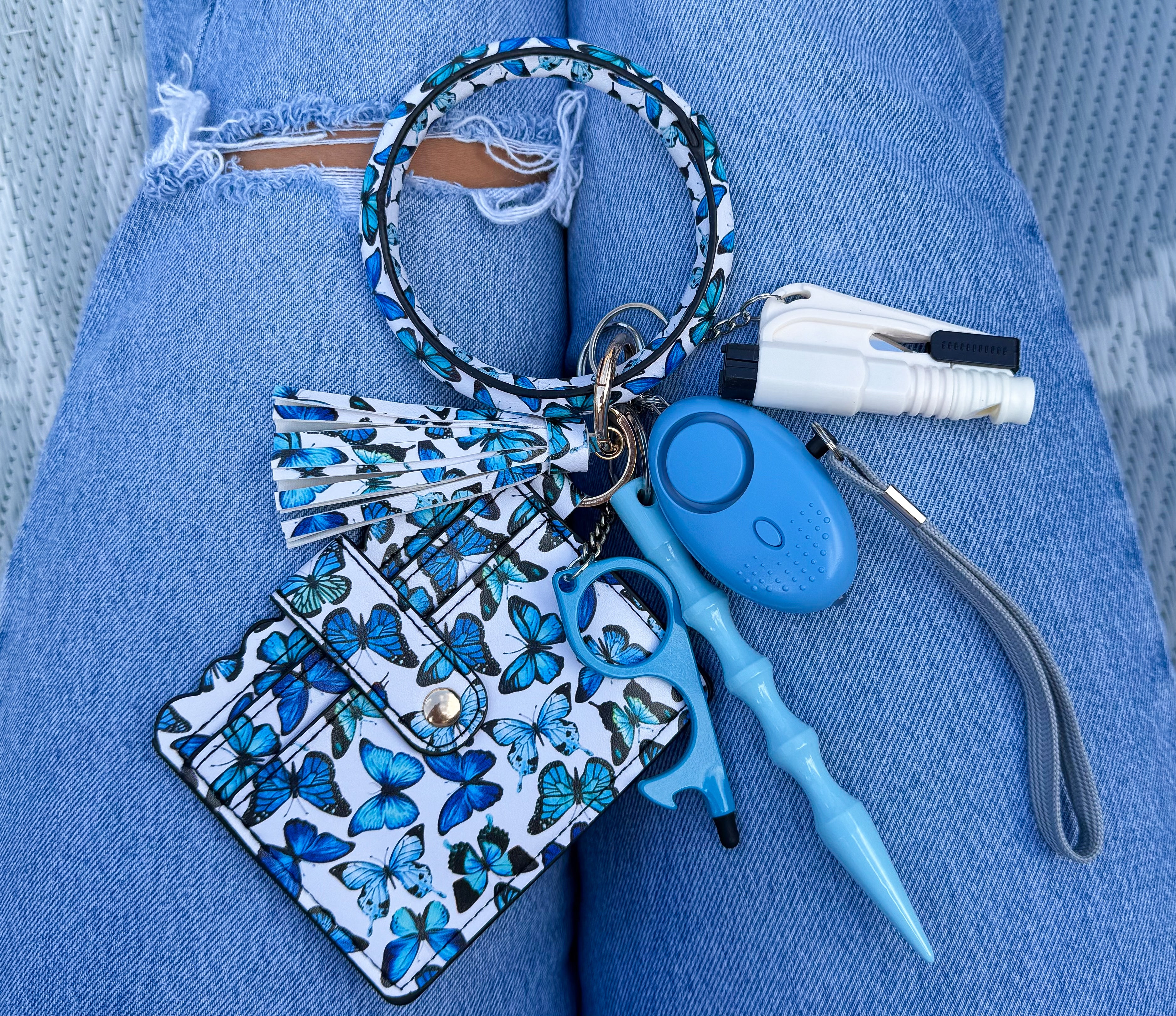 Blue Butterfly Ring Wallet
