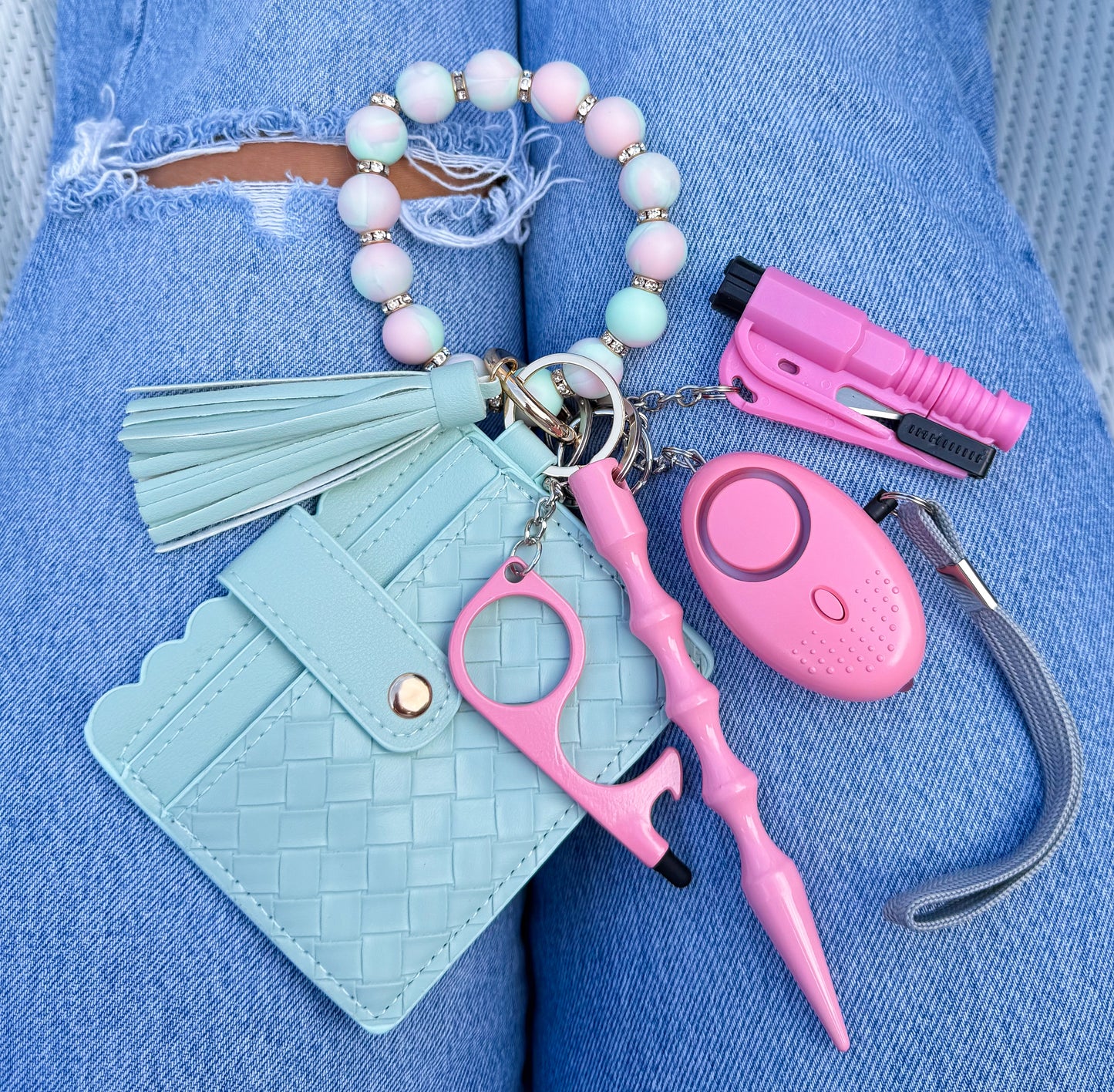 Cotton Candy Beaded Wallet