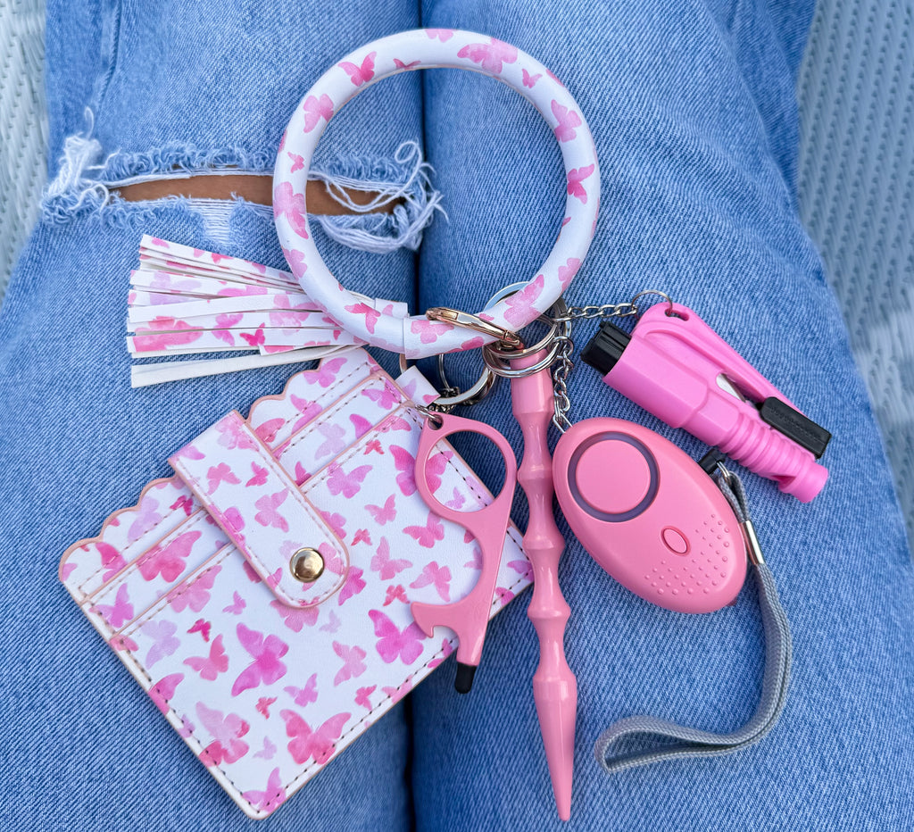 Pink Butterfly Ring Wallet