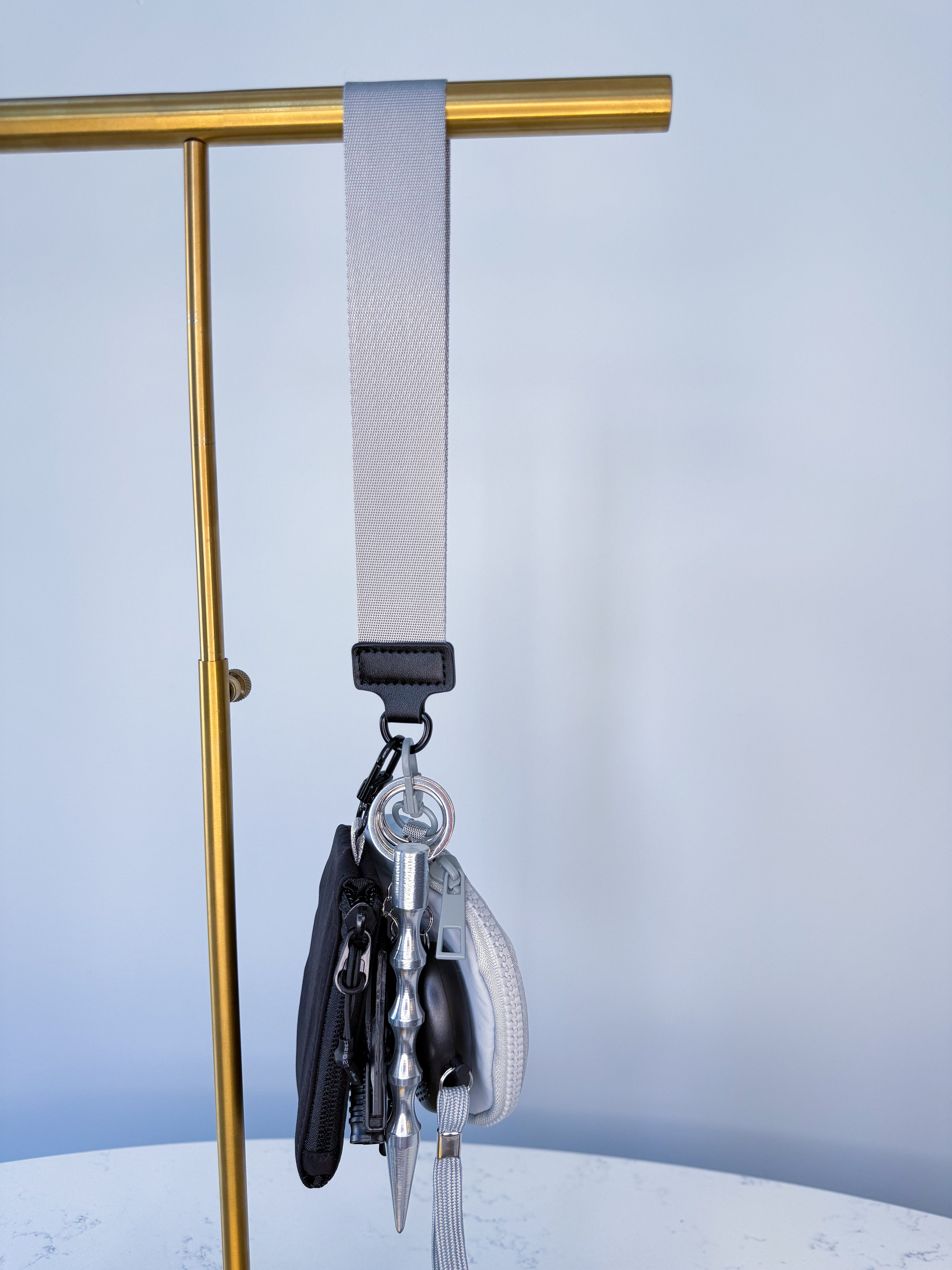 Dual Pouch in Black & Light Grey