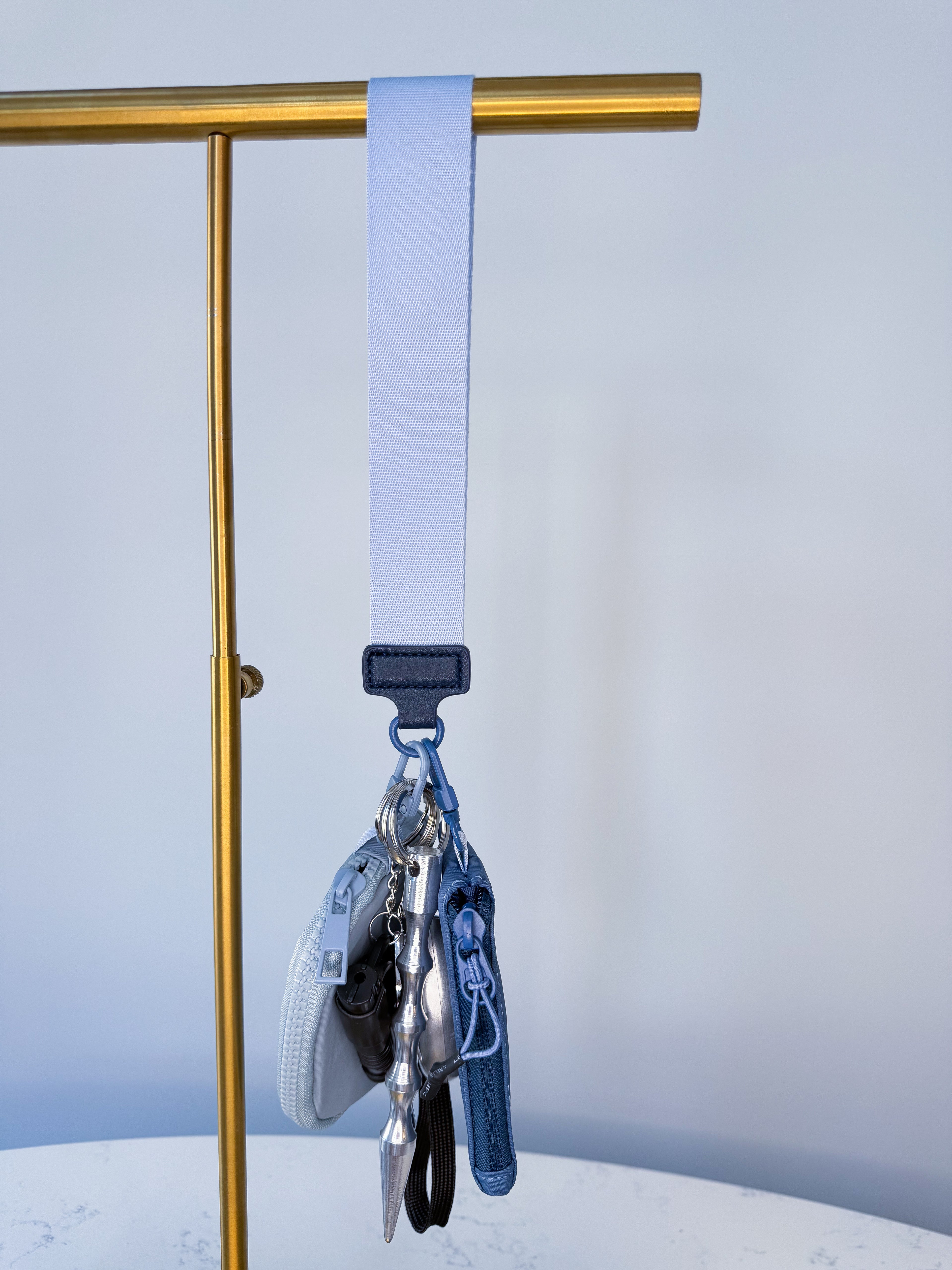 Dual Pouch in Navy & Steel Blue