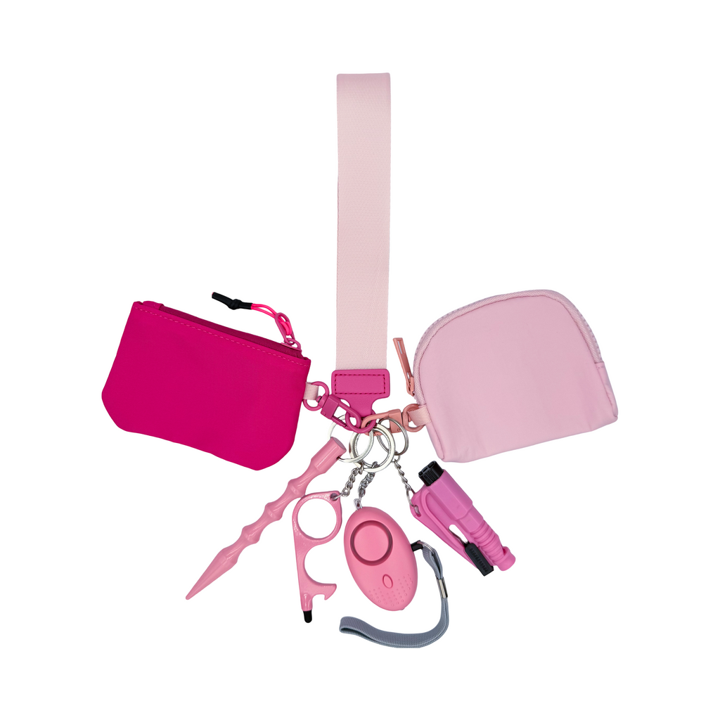 Dual Pouch in Baby Pink & Hot Pink