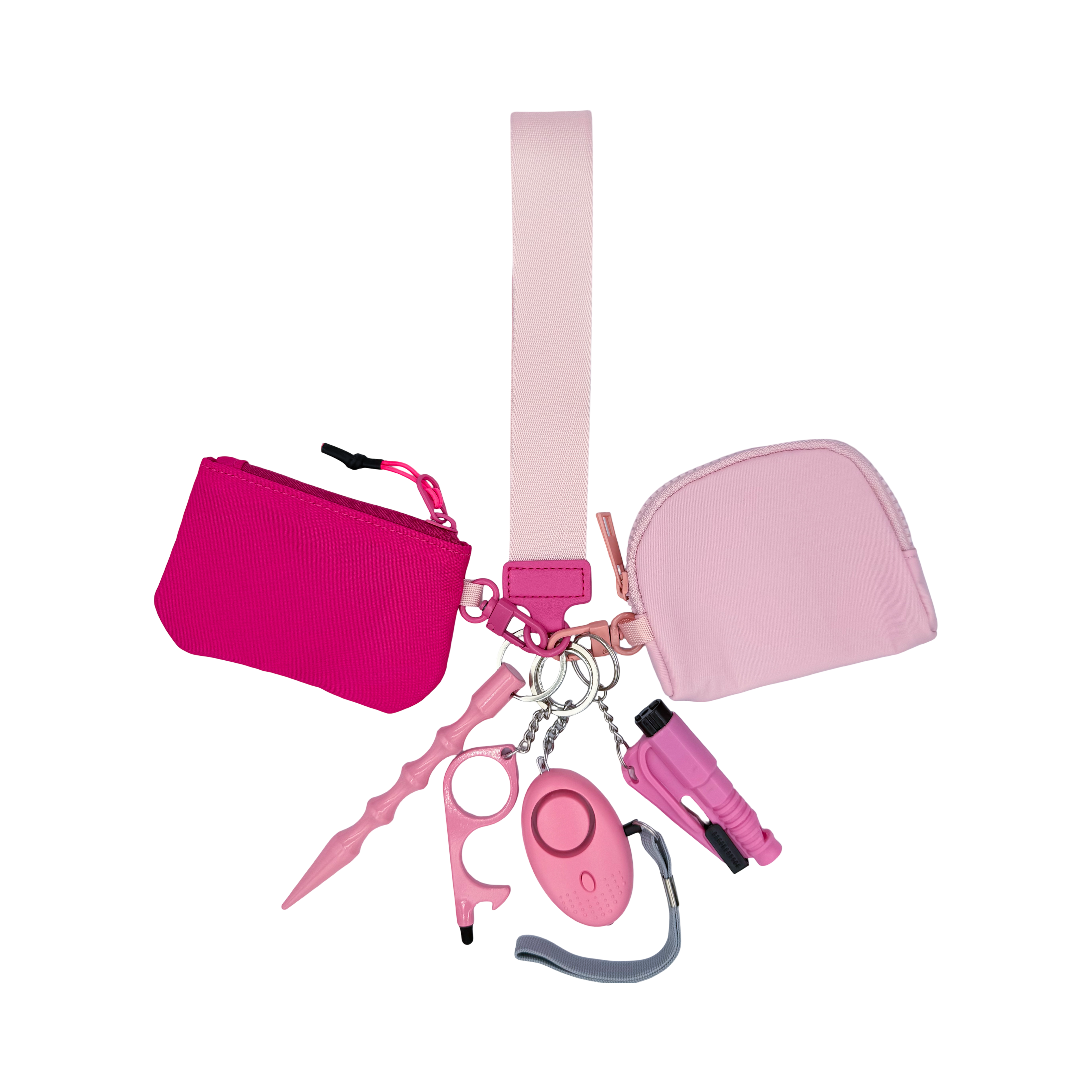 Dual Pouch in Baby Pink & Hot Pink