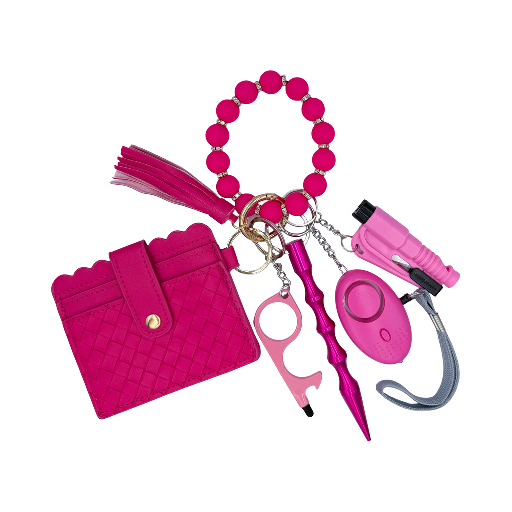 Hot Pink Beaded Wallet