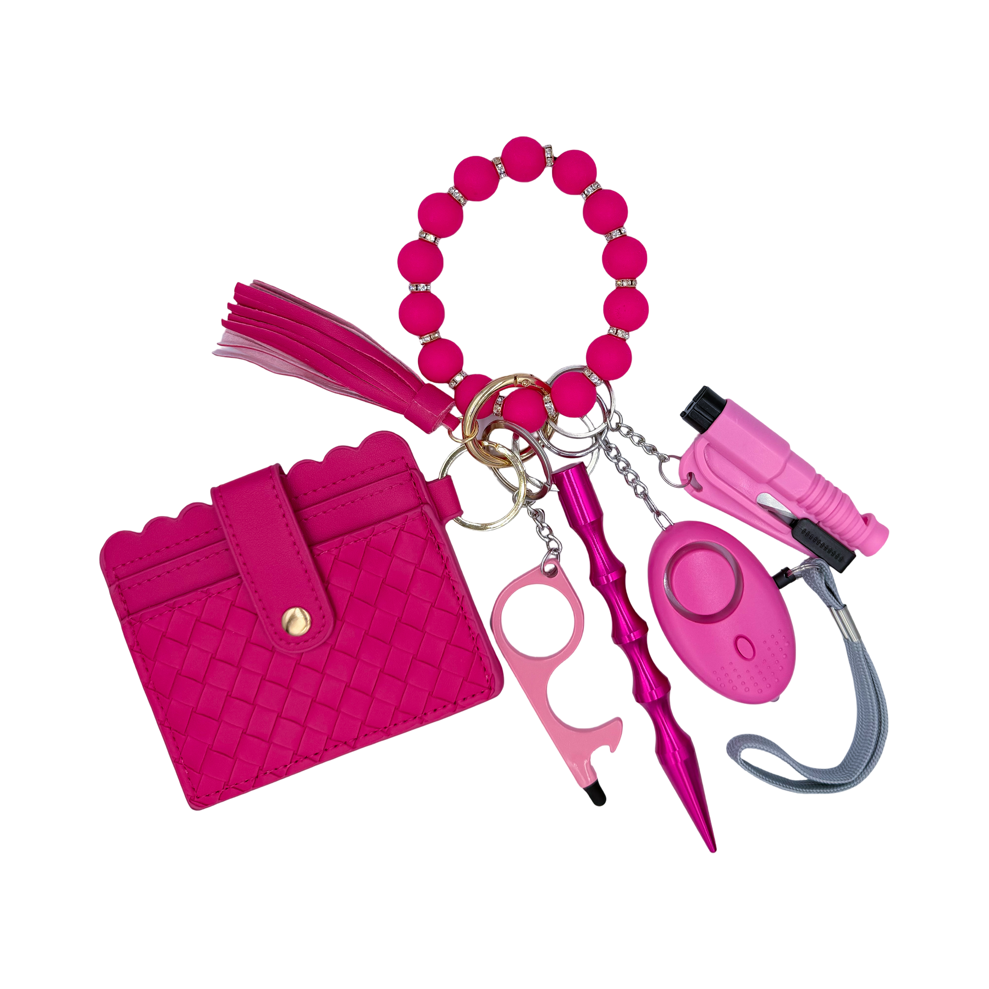 Hot Pink Beaded Wallet