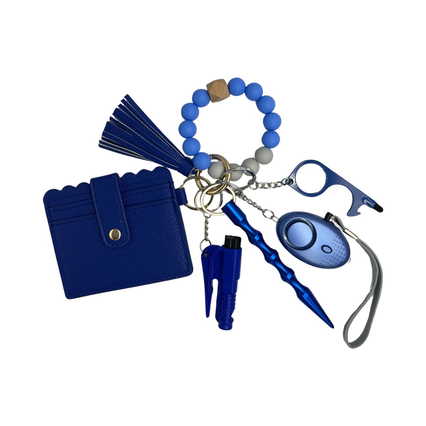 Royal Blue Beaded Wallet - SafeGirl